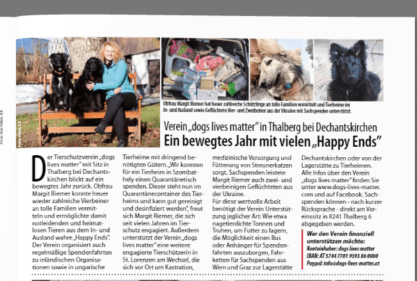 Artikel in „Meine Steirische“